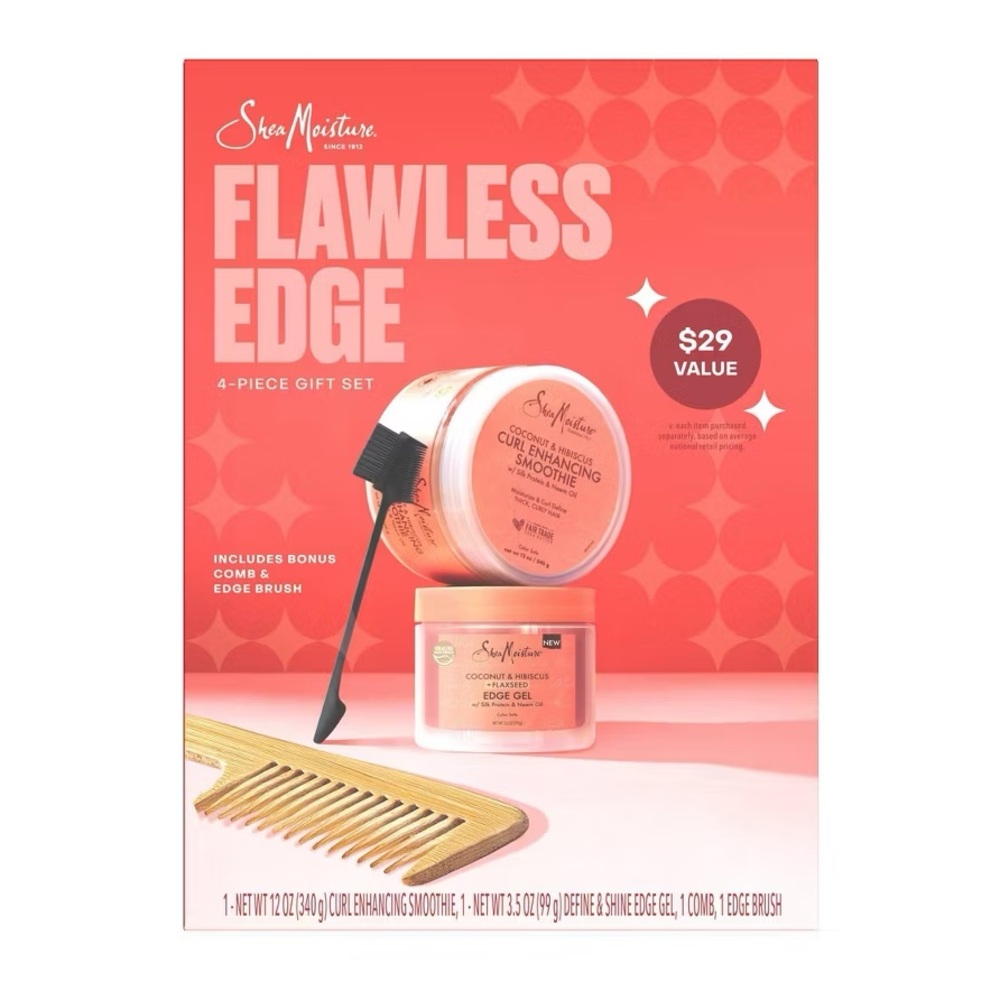 SheaMoisture Flawless Edge 4-Piece Gift Set Coconut & Hibiscus